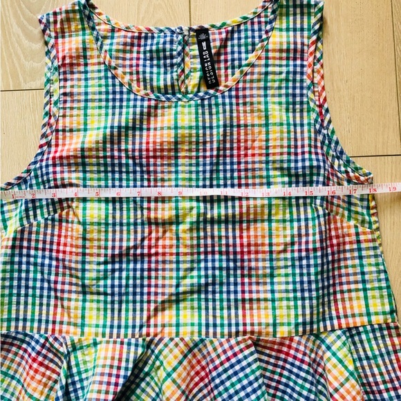 Design Lab Lord & Taylor Rainbow Gingham Top - Picture 3 of 9